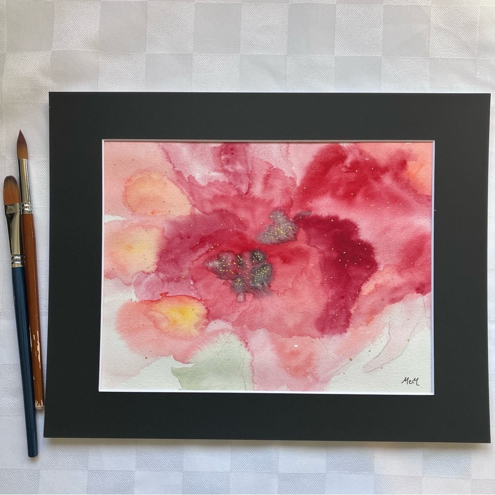 Abstract Floral Botanical Original Art Watercolor Painting